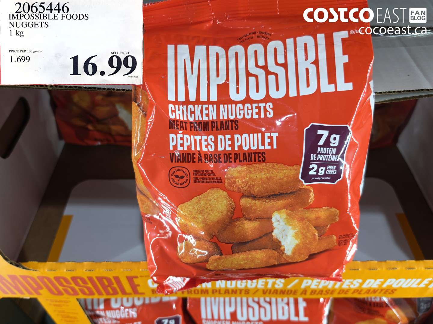 2065446 IMPOSSIBLE FOODS NUGGETS 1 KG $16.99