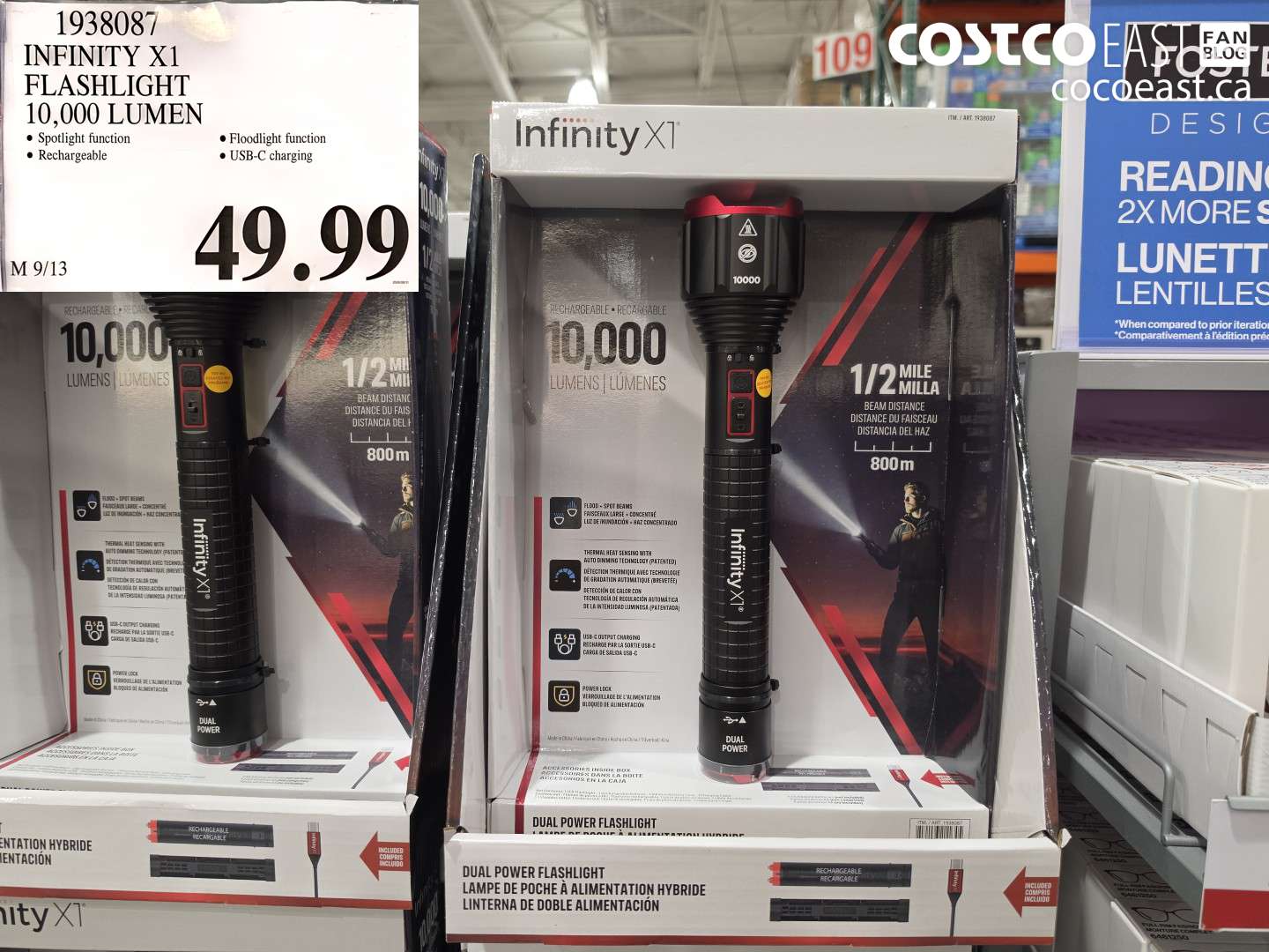 1938087 INFINITY X1 FLASHLIGHT 10,000 LUMEN $49.99