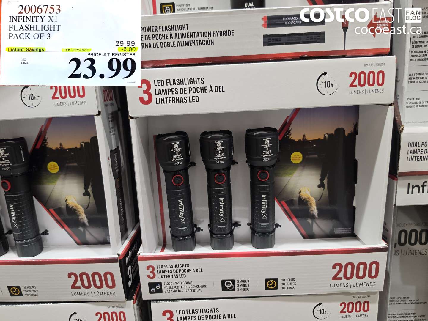 2006753 INFINITY X1 FLASHLIGHT PACK OF 3 ($6.00 INSTANT SAVINGS EXPIRES ON 2026-09-27) $23.99