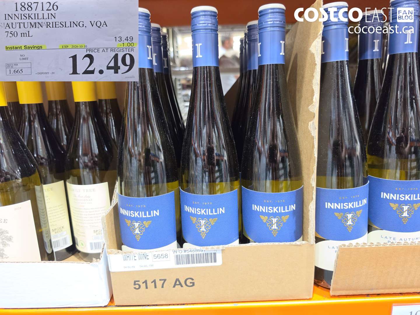 1887126 INNISKILLIN AUTUMN RIESLING, VQA 750 ML ($1.00 INSTANT SAVINGS EXPIRES ON 2026-10-10) $12.49