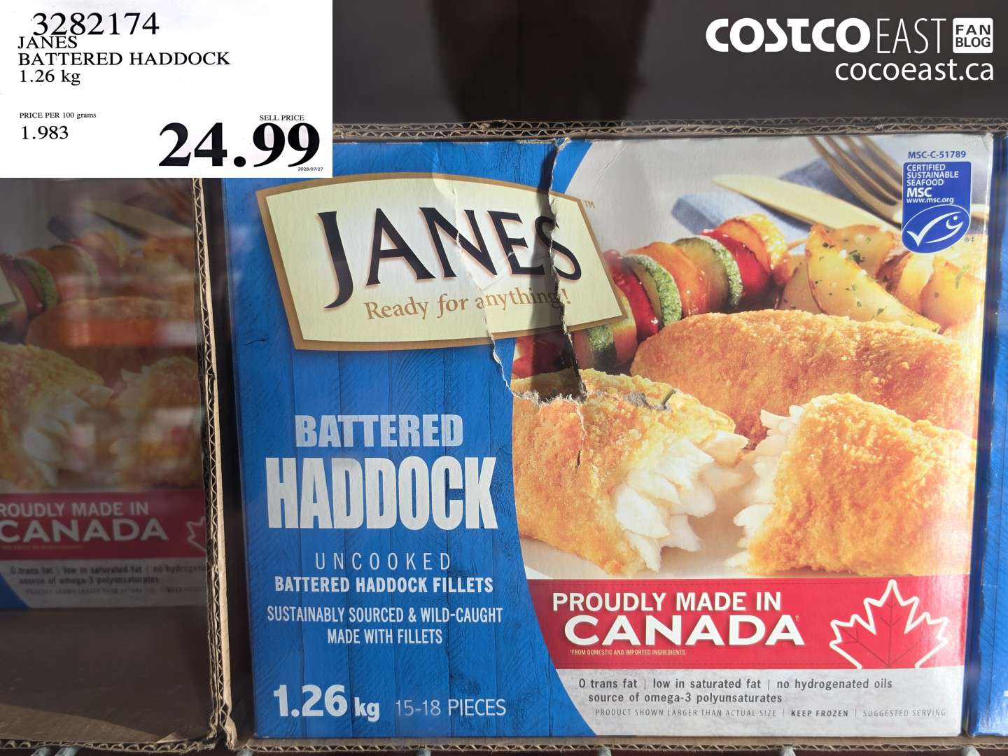3282174 JANES BATTERED HADDOCK 1.26 KG $24.99