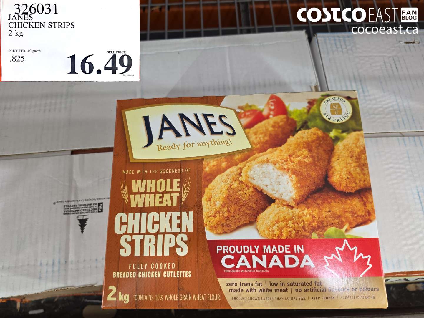 326031 JANES CHICKEN STRIPS 2 KG $16.49