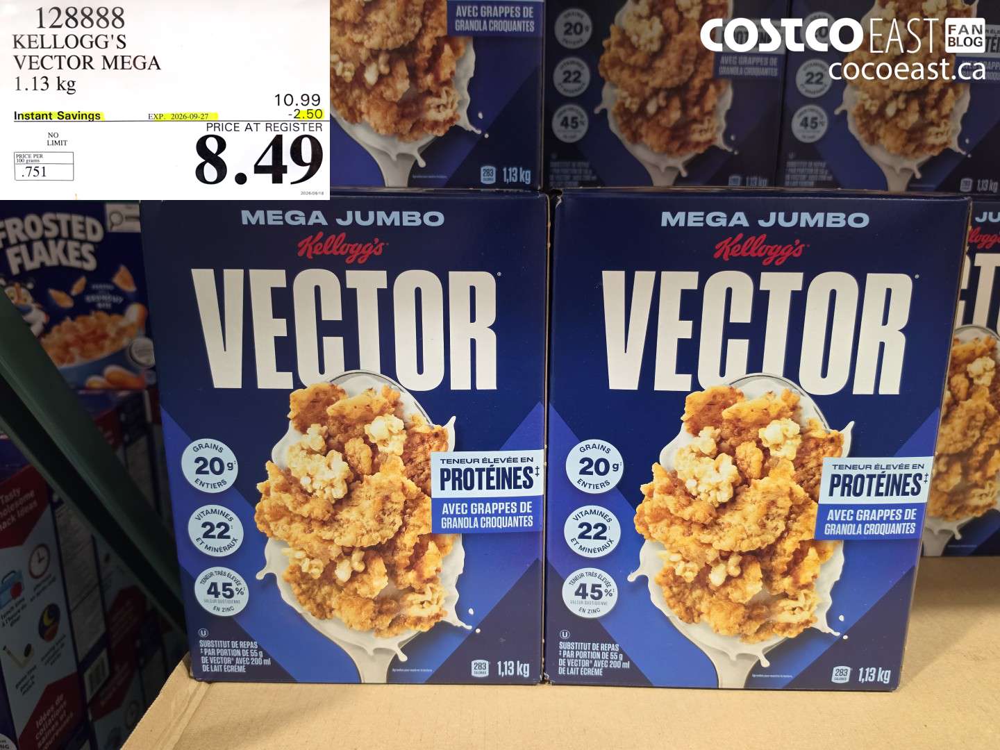 128888 KELLOGG'S VECTOR MEGA 1.13 KG ($2.50 INSTANT SAVINGS EXPIRES ON 2026-09-27) $8.49