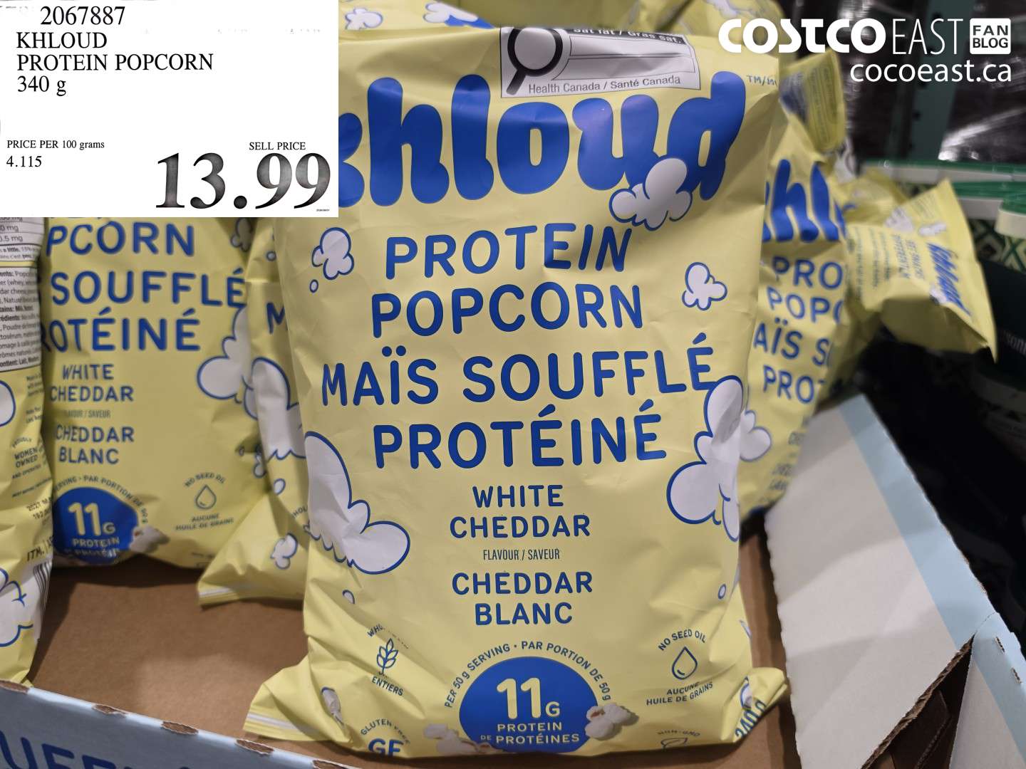2067887 KHLOUD PROTEIN POPCORN 340 G $13.99