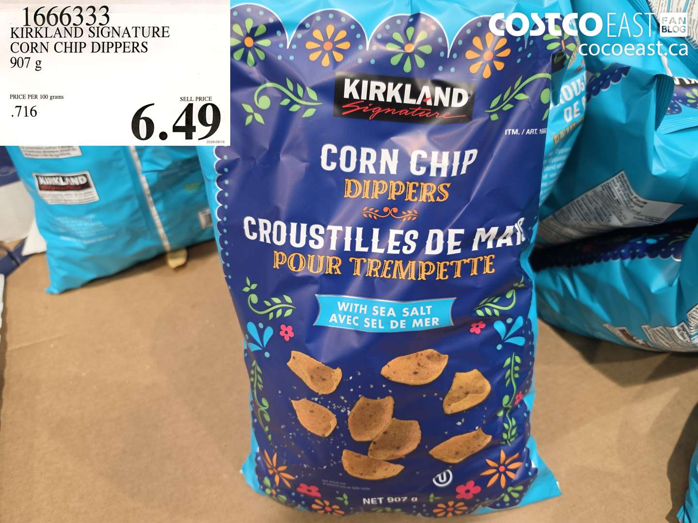 1666333 KIRKLAND SIGNATURE CORN CHIP DIPPERS 907 G $6.49