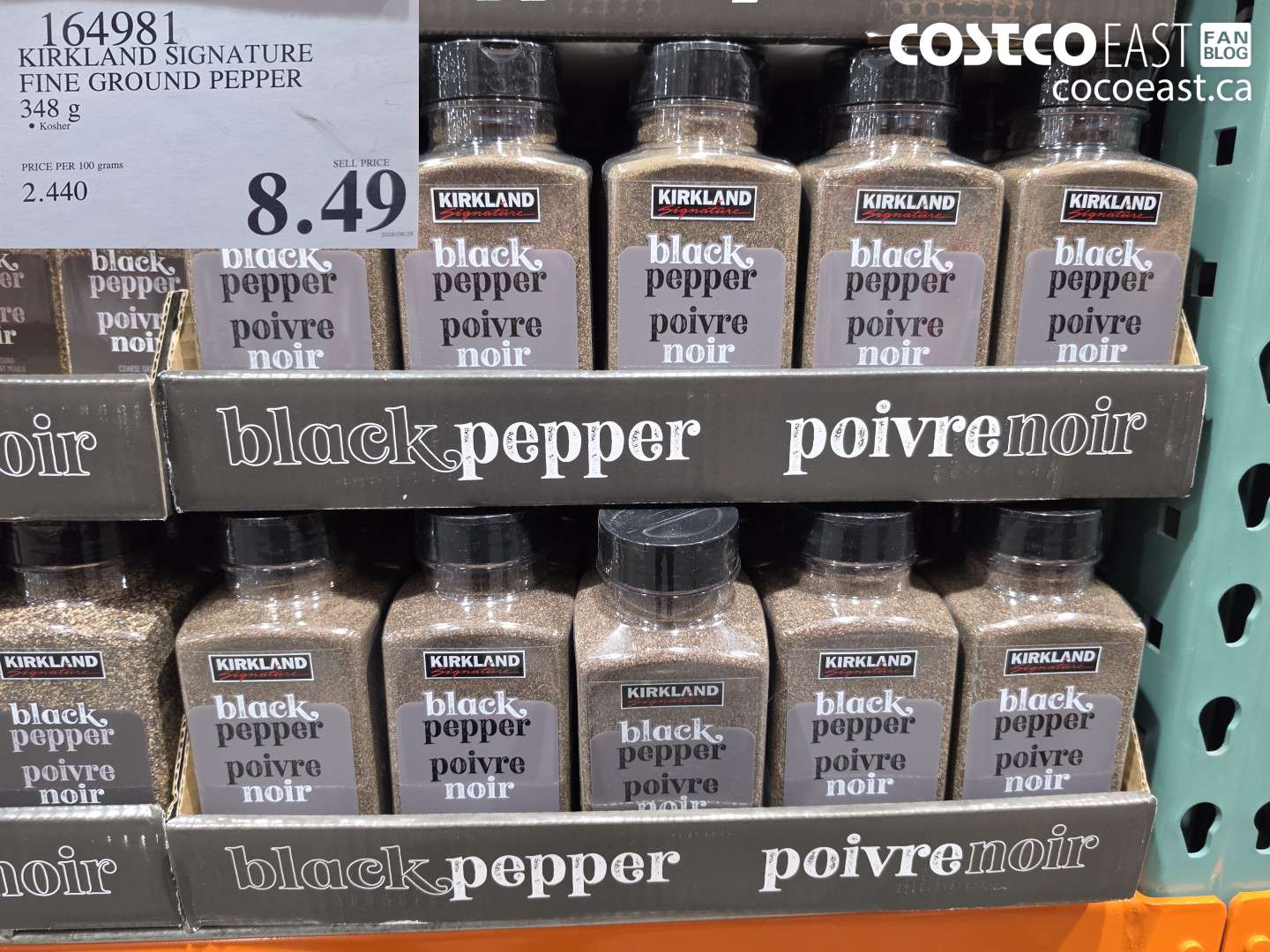 164981 KIRKLAND SIGNATURE FINE GROUND PEPPER 348 G $8.49