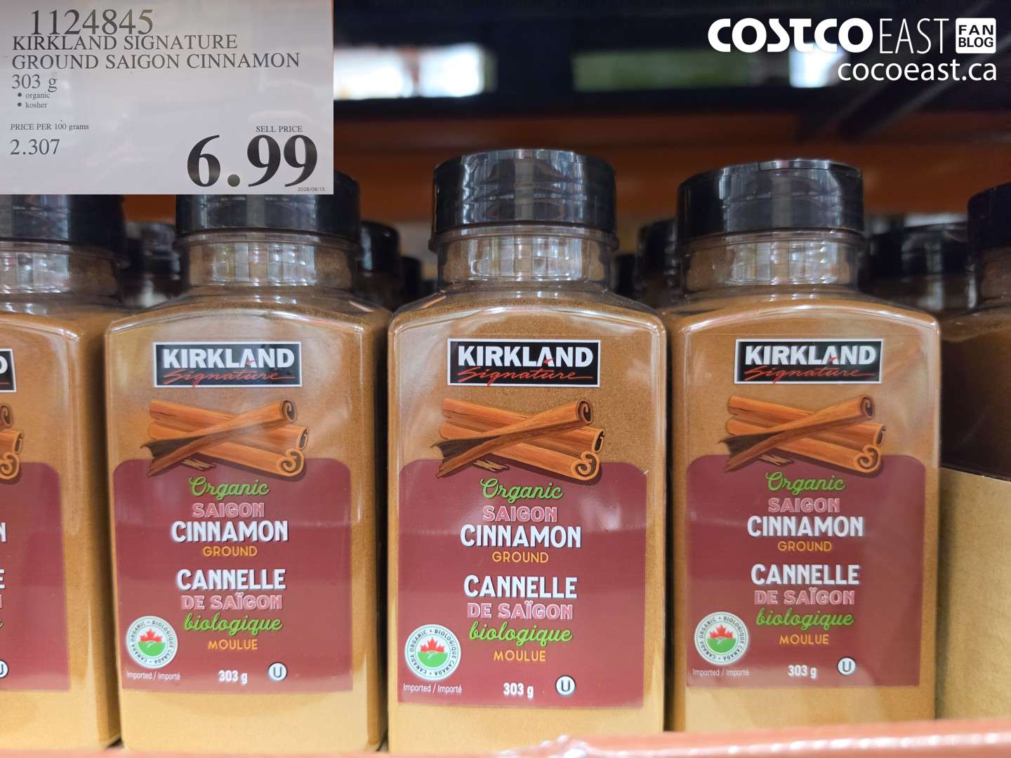1124845 KIRKLAND SIGNATURE GROUND SAIGON CINNAMON 303 G $6.99