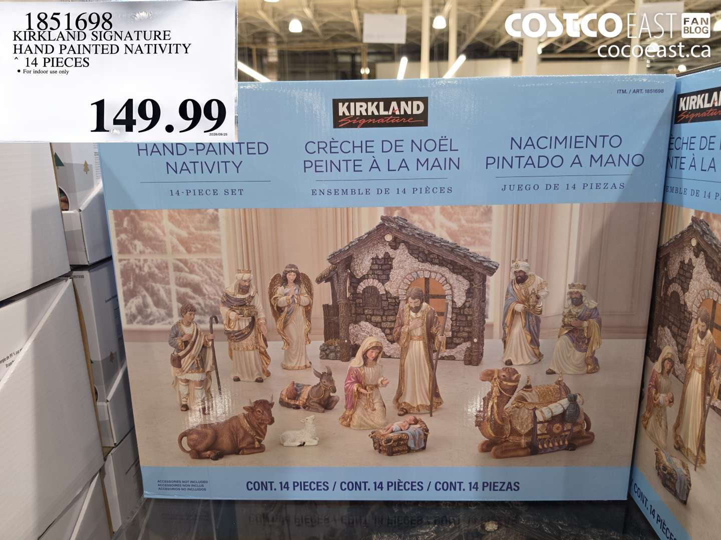 1851698 KIRKLAND SIGNATURE HAND PAINTED NATIVITY 14 PIECES $149.99