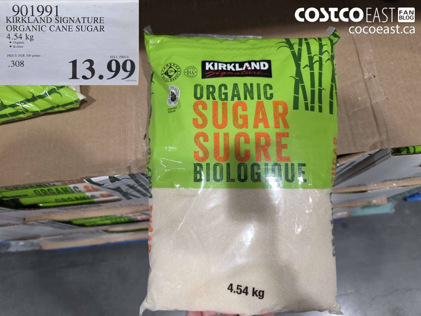 901991 KIRKLAND SIGNATURE ORGANIC CANE SUGAR 4.54 KG $13.99
