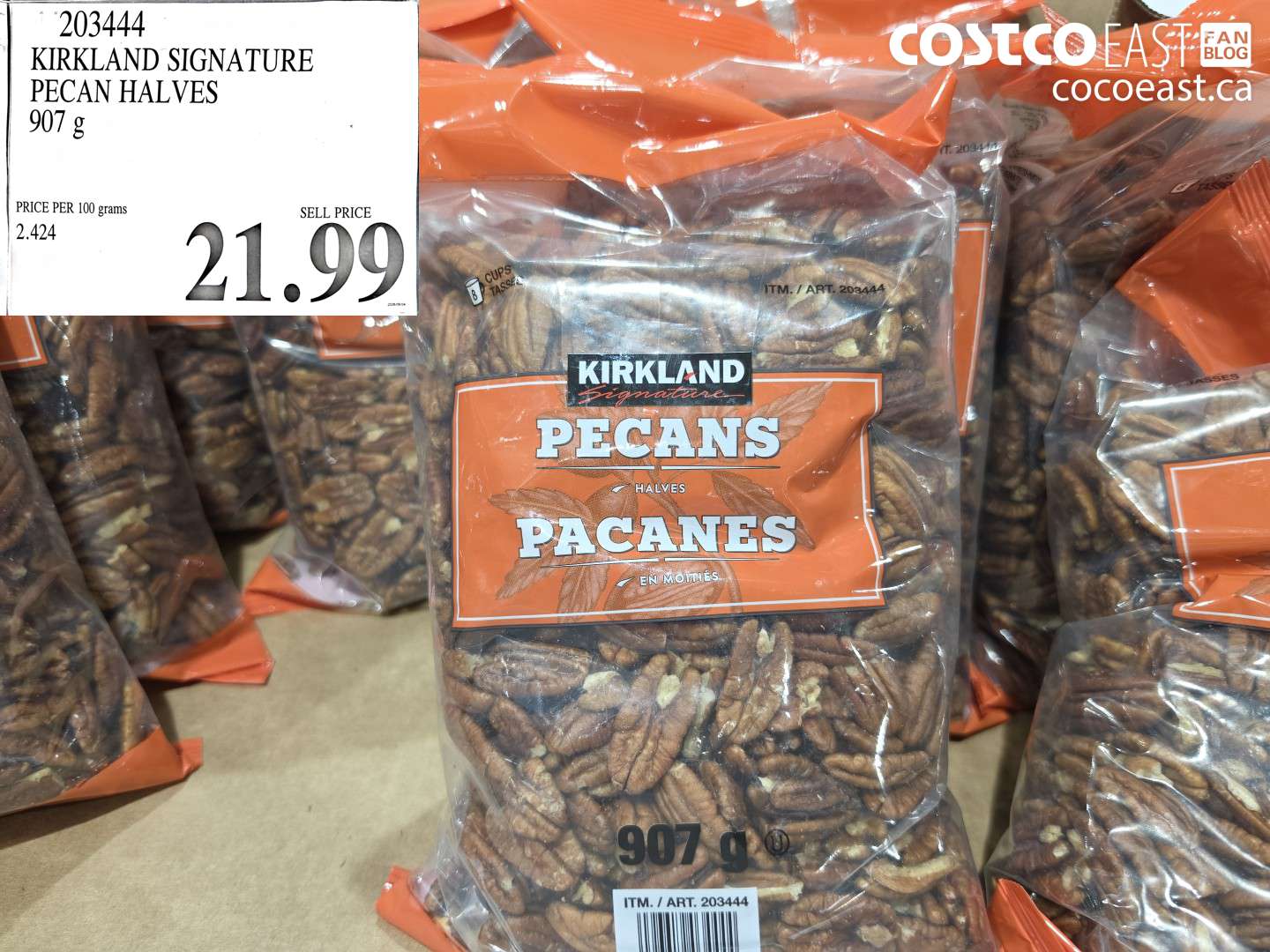 203444 KIRKLAND SIGNATURE PECAN HALVES 907 G $21.99