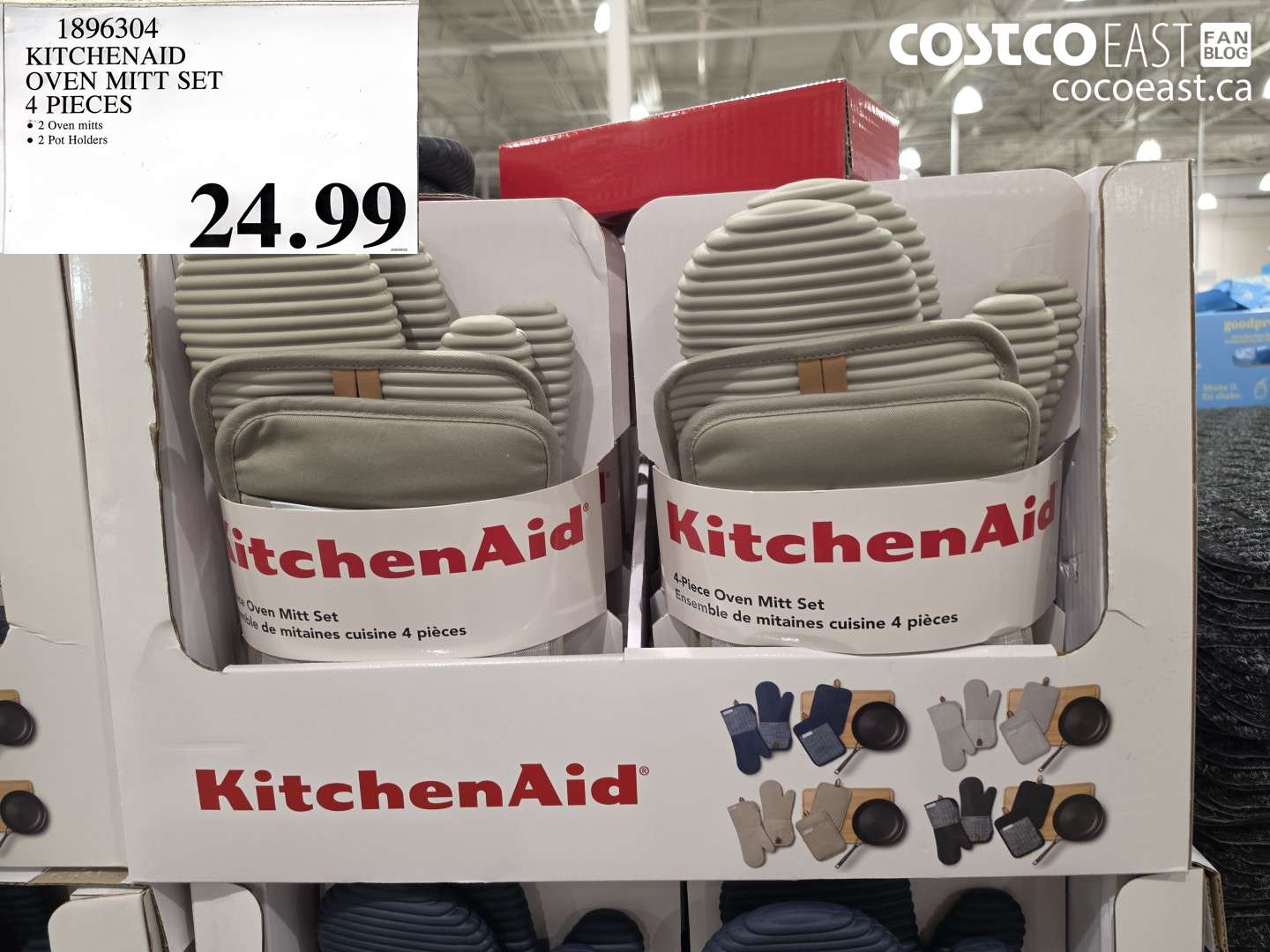 1896304 KITCHENAID OVEN MITT SET 4 PIECES $24.99