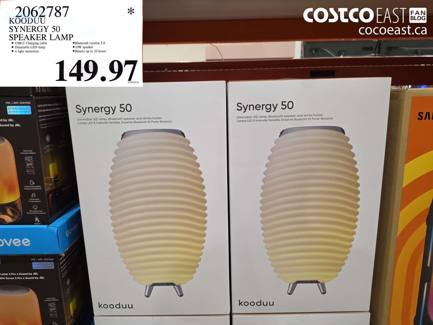 2062787 KOODUU SYNERGY 50 SPEAKER LAMP $149.97