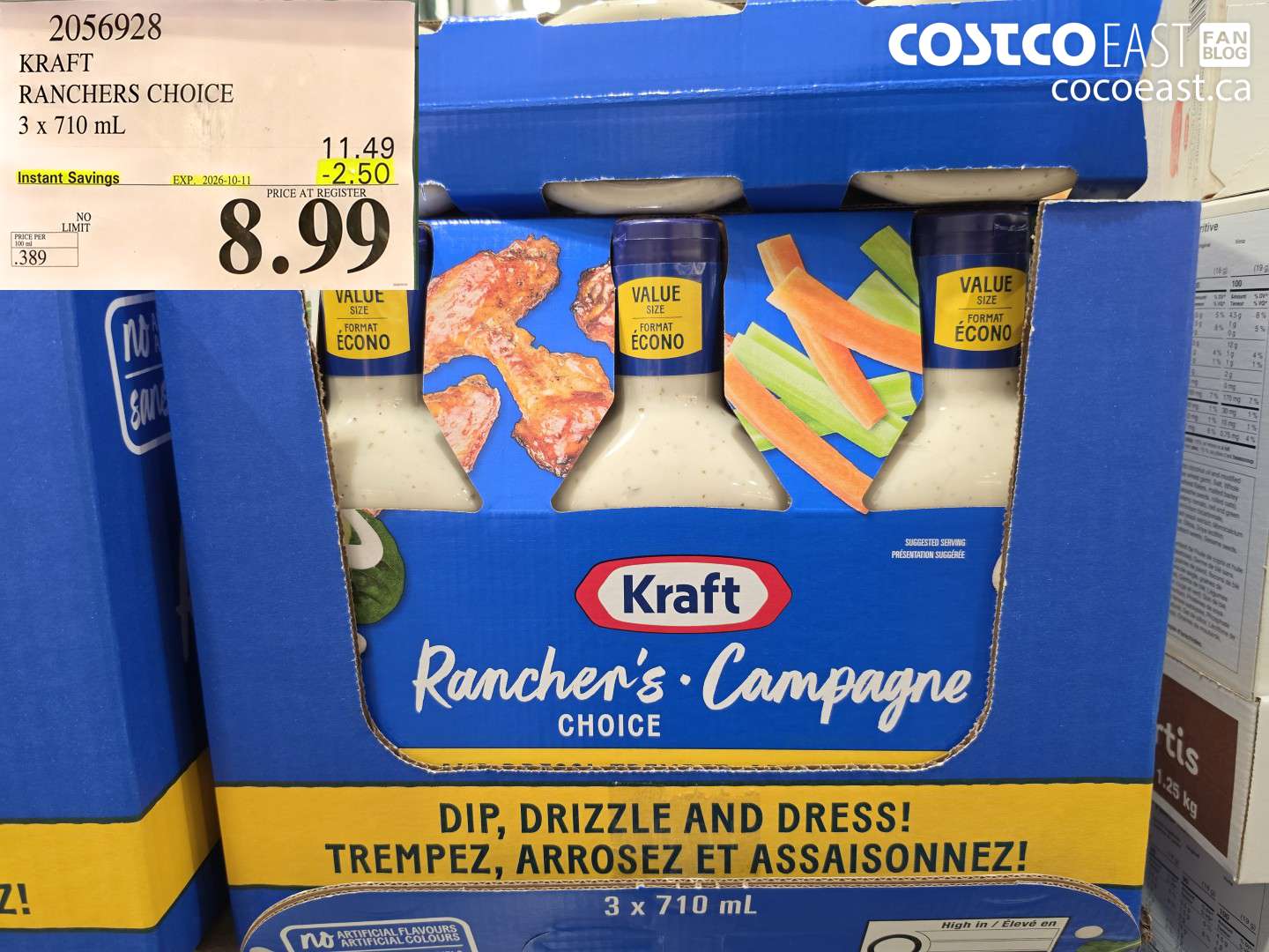 2056928 KRAFT RANCHERS CHOICE 3 X 710 ML ($2.50 INSTANT SAVINGS EXPIRES ON 2026-10-11) $8.99