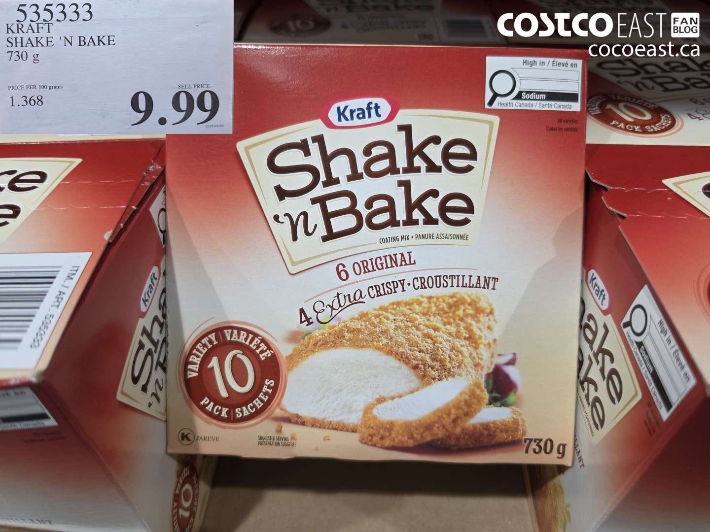 535333 KRAFT SHAKE 'N BAKE 730 G $9.99