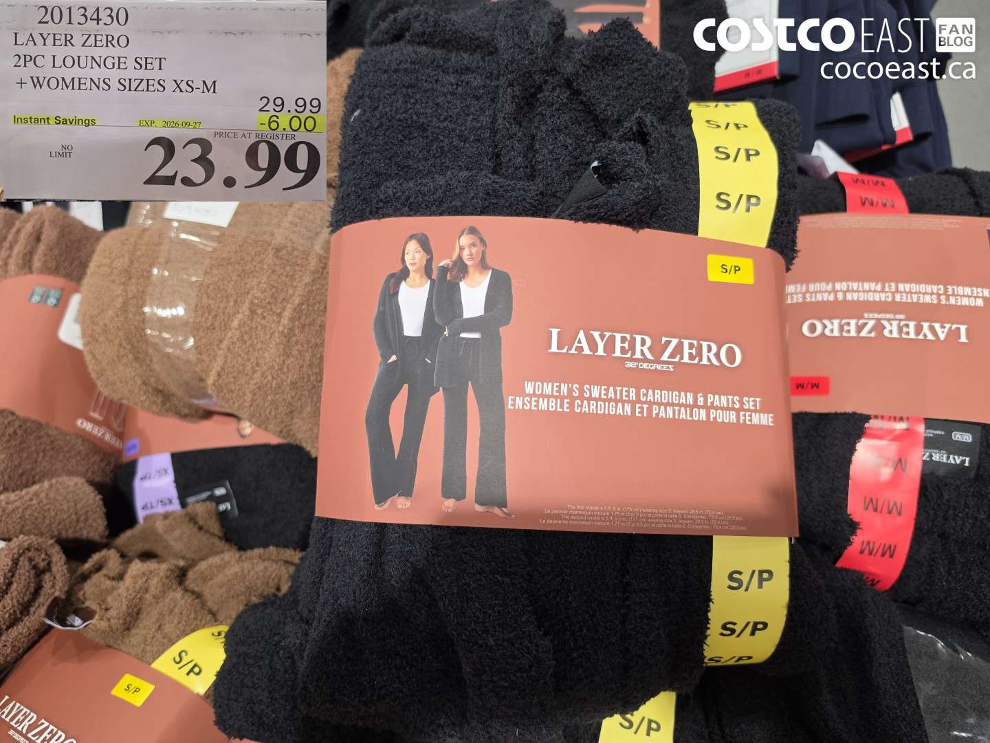 2013430 LAYER ZERO 2PC LOUNGE SET + WOMENS SIZES XS-M ($6.00 INSTANT SAVINGS EXPIRES ON 2026-09-27) $23.99