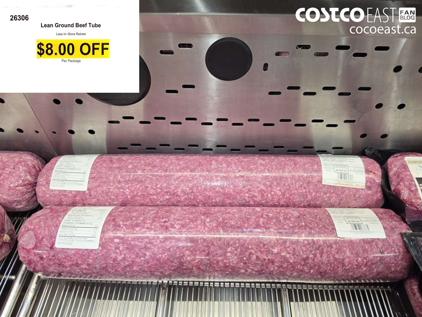 26306 LEAN GROUND BEEF TUBE ($8.00 INSTANT SAVINGS)