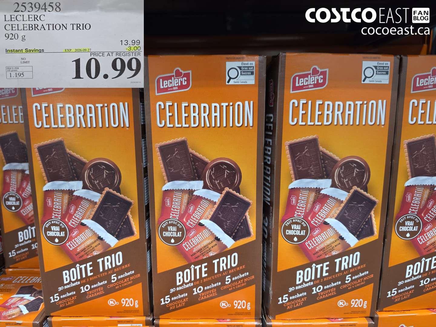 2539458 LECLERC CELEBRATION TRIO 920 G ($3.00 INSTANT SAVINGS EXPIRES ON 2026-09-27) $10.99