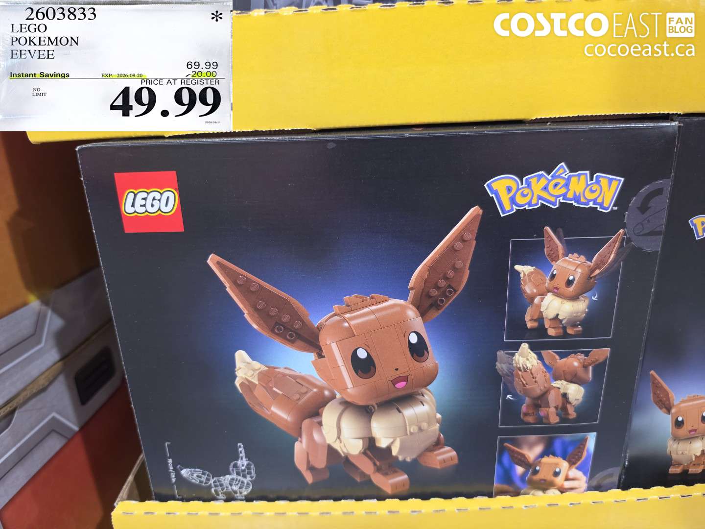 2603833 LEGO POKEMON EEVEE ($20.00 INSTANT SAVINGS EXPIRES ON 2026-09-20) $49.99