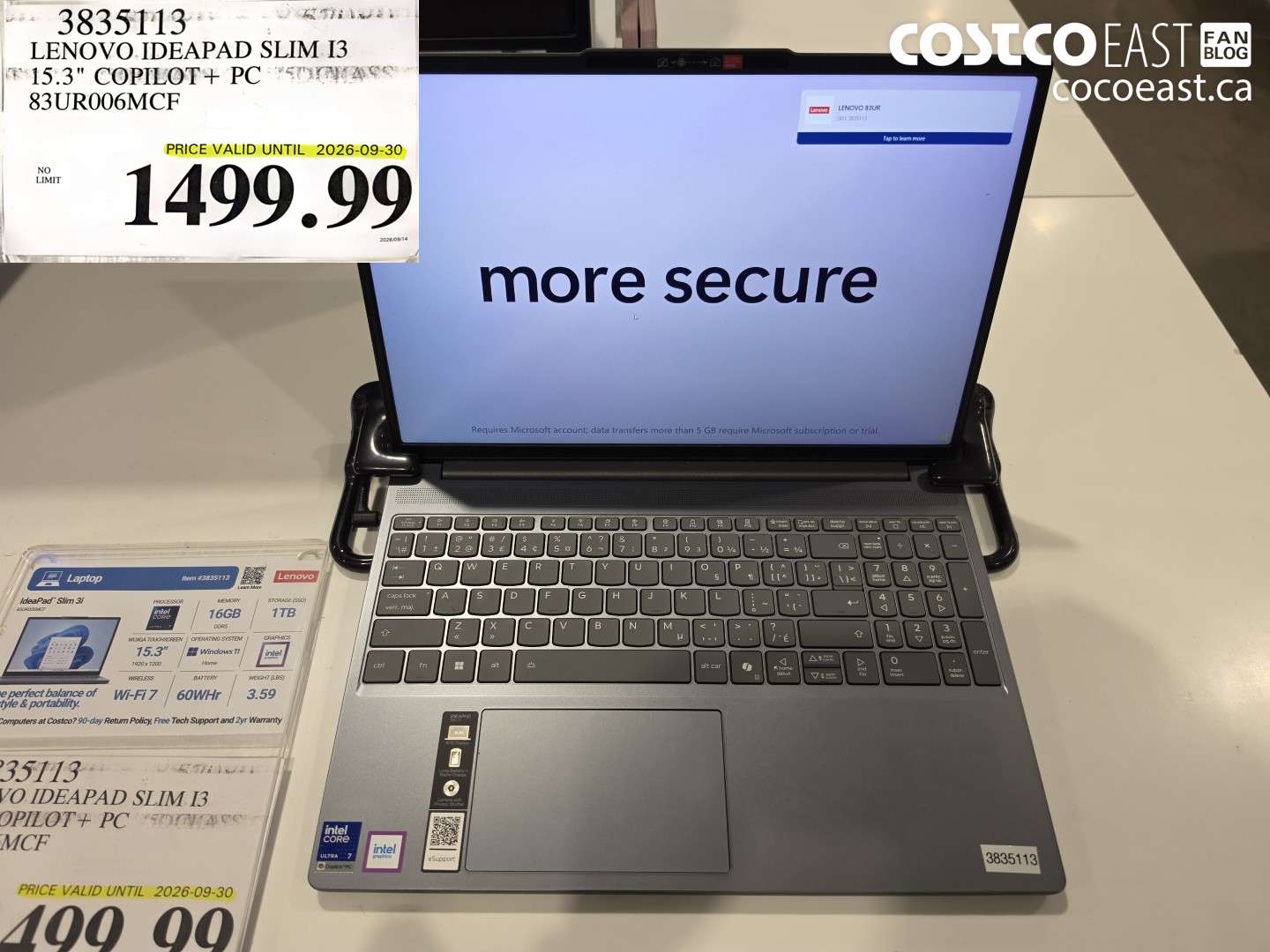 3835113 LENOVO IDEAPAD SLIM I3 15.3