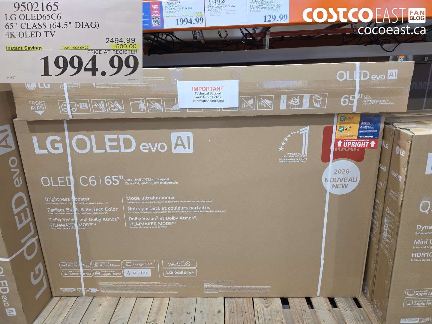 9502165 LG OLED65C6 65