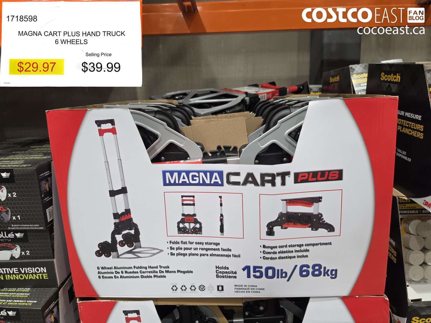1718598 MAGNA CART PLUS HAND TRUCK 6 WHEELS $29.97