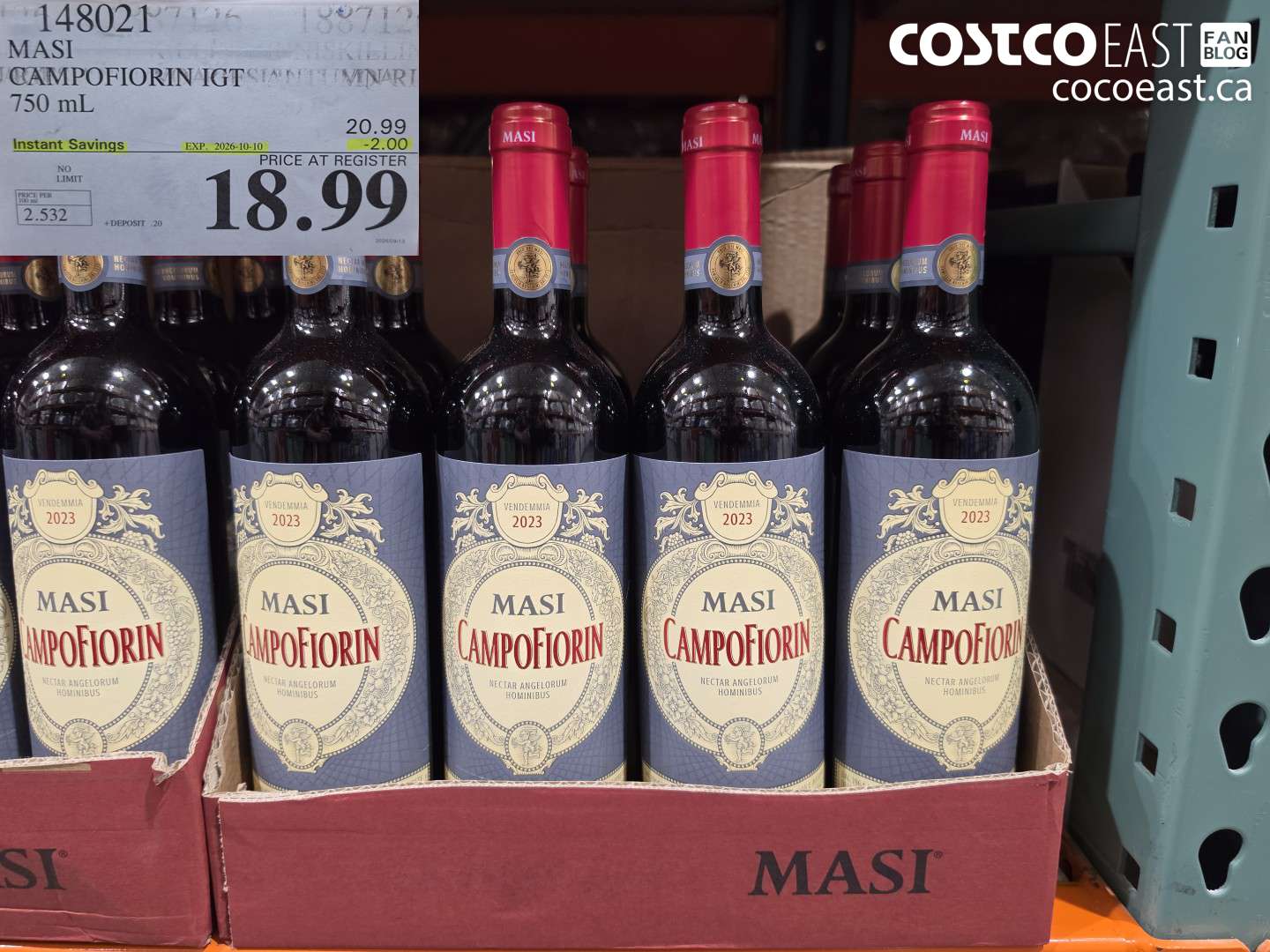 148021 MASI CAMPOFIORIN IGT 750 ML ($2.00 INSTANT SAVINGS EXPIRES ON 2026-10-10) $18.99