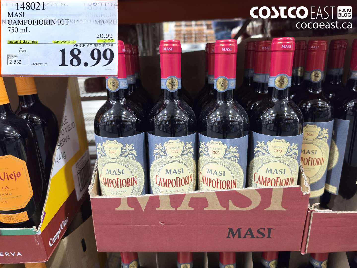 148021 MASI CAMPOFIORIN IGT 750 ML ($2.00 INSTANT SAVINGS EXPIRES ON 2026-10-10) $18.99