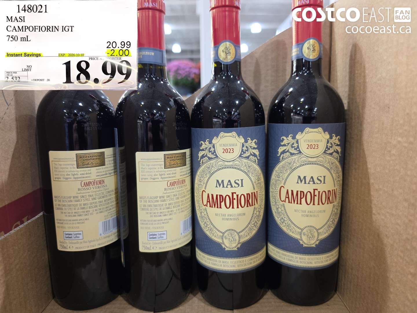 148021 MASI CAMPOFIORIN IGT 750 ML ($2.00 INSTANT SAVINGS EXPIRES ON 2026-10-10) $18.99