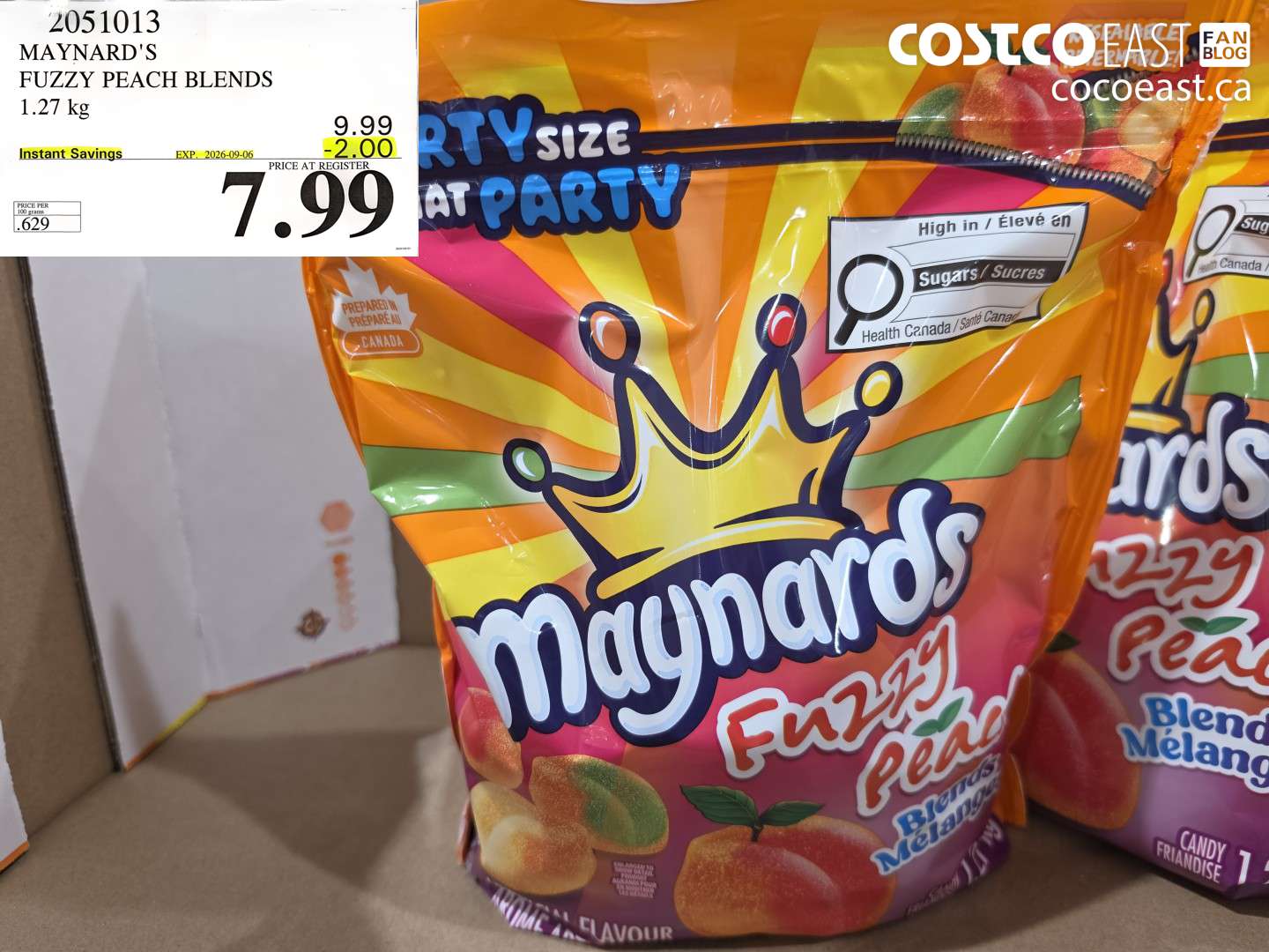 2051013 MAYNARD'S FUZZY PEACH BLENDS 1.27 KG ($2.00 INSTANT SAVINGS EXPIRES ON 2026-09-06) $7.99