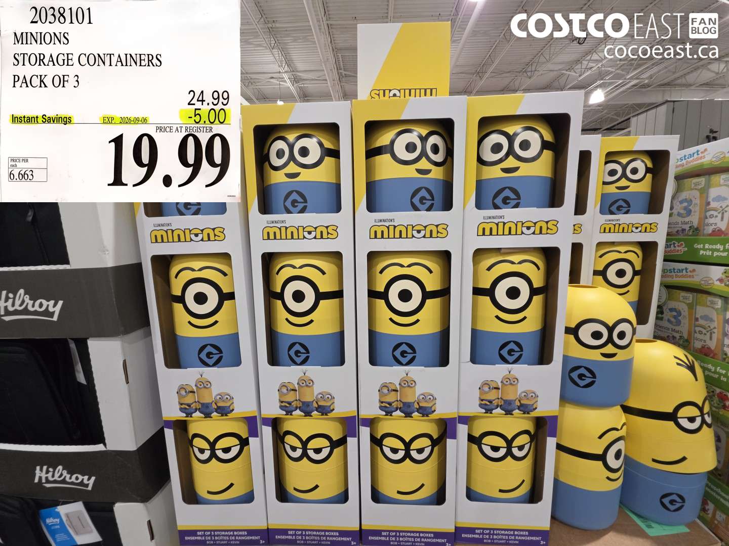 2038101 MINIONS STORAGE CONTAINERS PACK OF 3 ($5.00 INSTANT SAVINGS EXPIRES ON 2026-09-06) $19.99