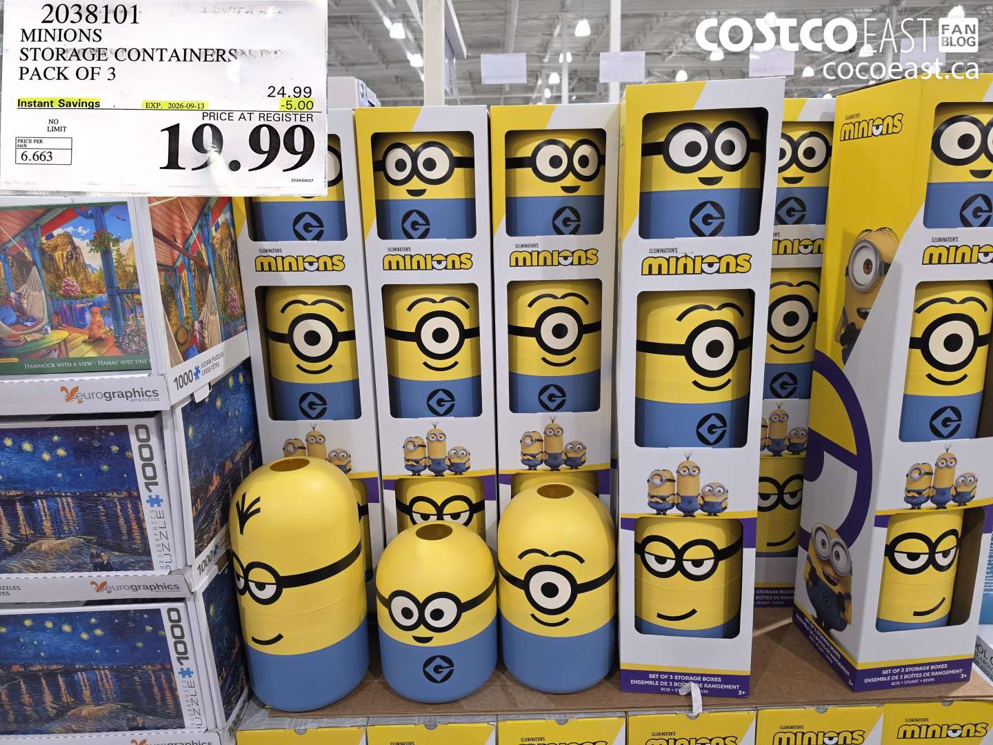2038101 MINIONS STORAGE CONTAINERS PACK OF 3 ($5.00 INSTANT SAVINGS EXPIRES ON 2026-09-13) $19.99