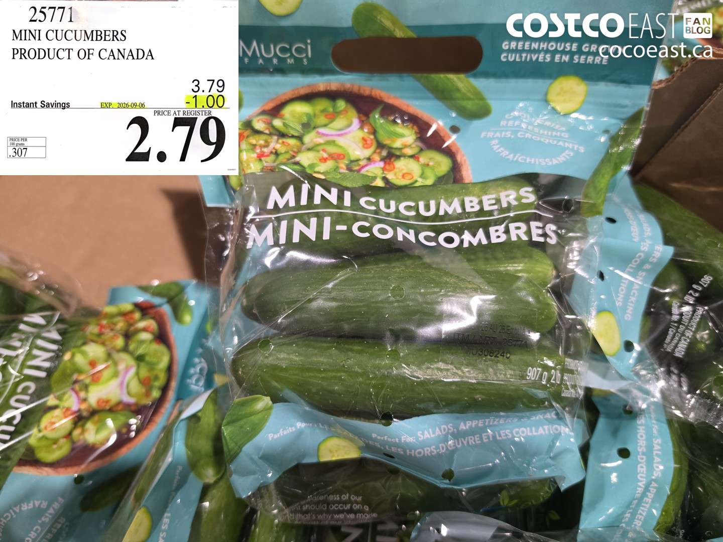 25771 MINI CUCUMBERS PRODUCT OF CANADA ($1.00 INSTANT SAVINGS EXPIRES ON 2026-09-06) $2.79