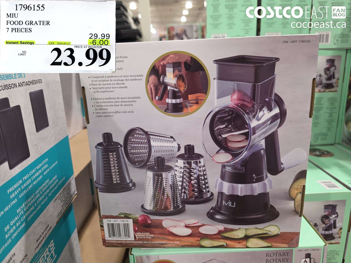 1796155 MIU FOOD GRATER 7 PIECES ($6.00 INSTANT SAVINGS EXPIRES ON 2026-09-27) $23.99