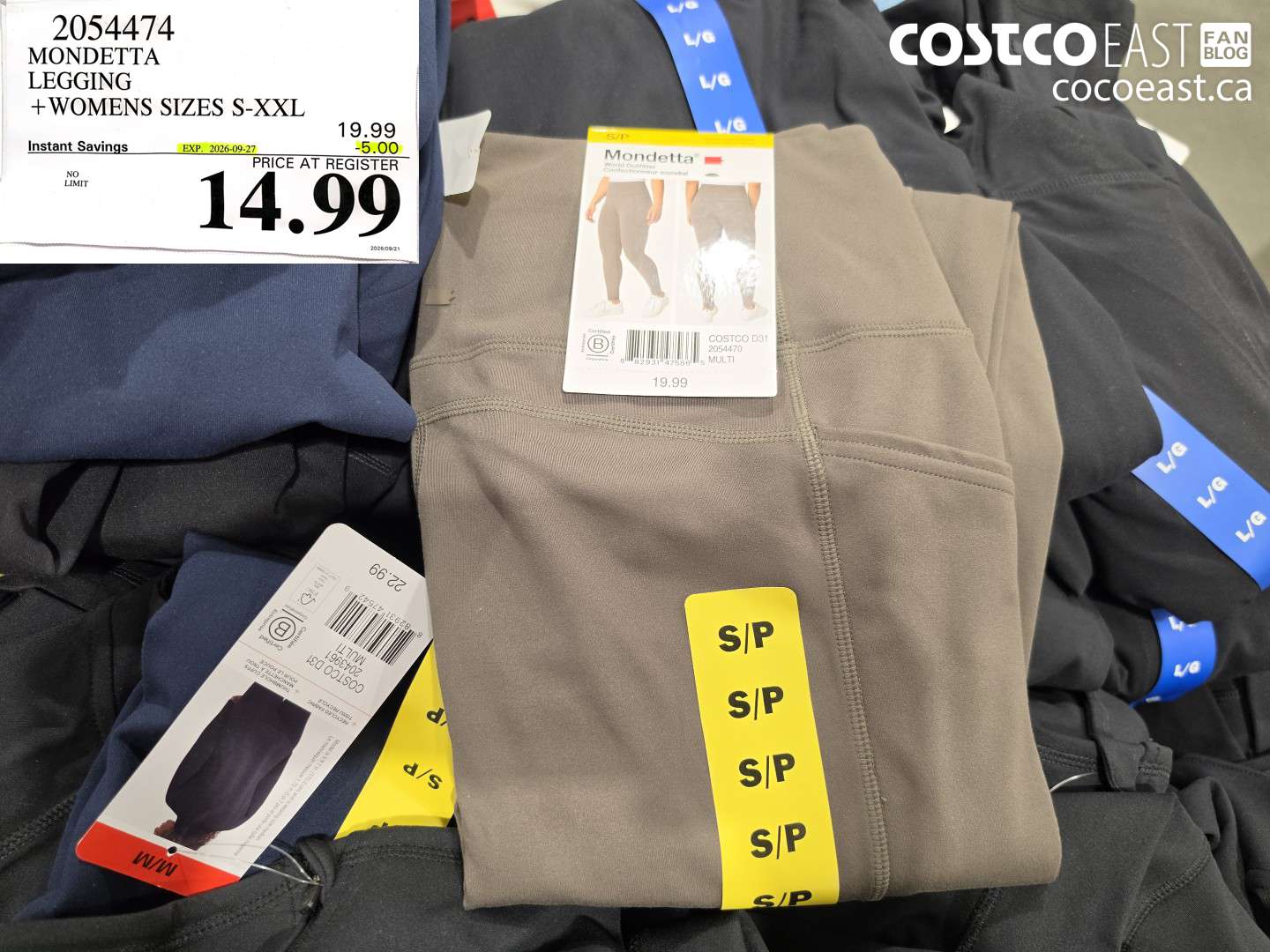 2054474 MONDETTA LEGGING WOMENS SIZES S-XXL ($5.00 INSTANT SAVINGS EXPIRES ON 2026-09-27) $14.99