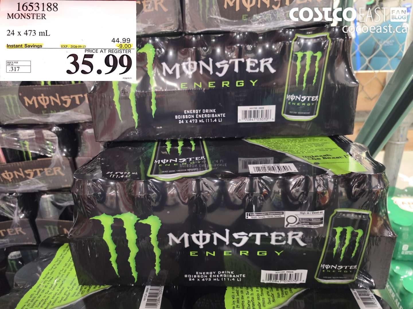 1653188 MONSTER 24 X 473 ML ($9.00 INSTANT SAVINGS EXPIRES ON 2026-09-13) $35.99