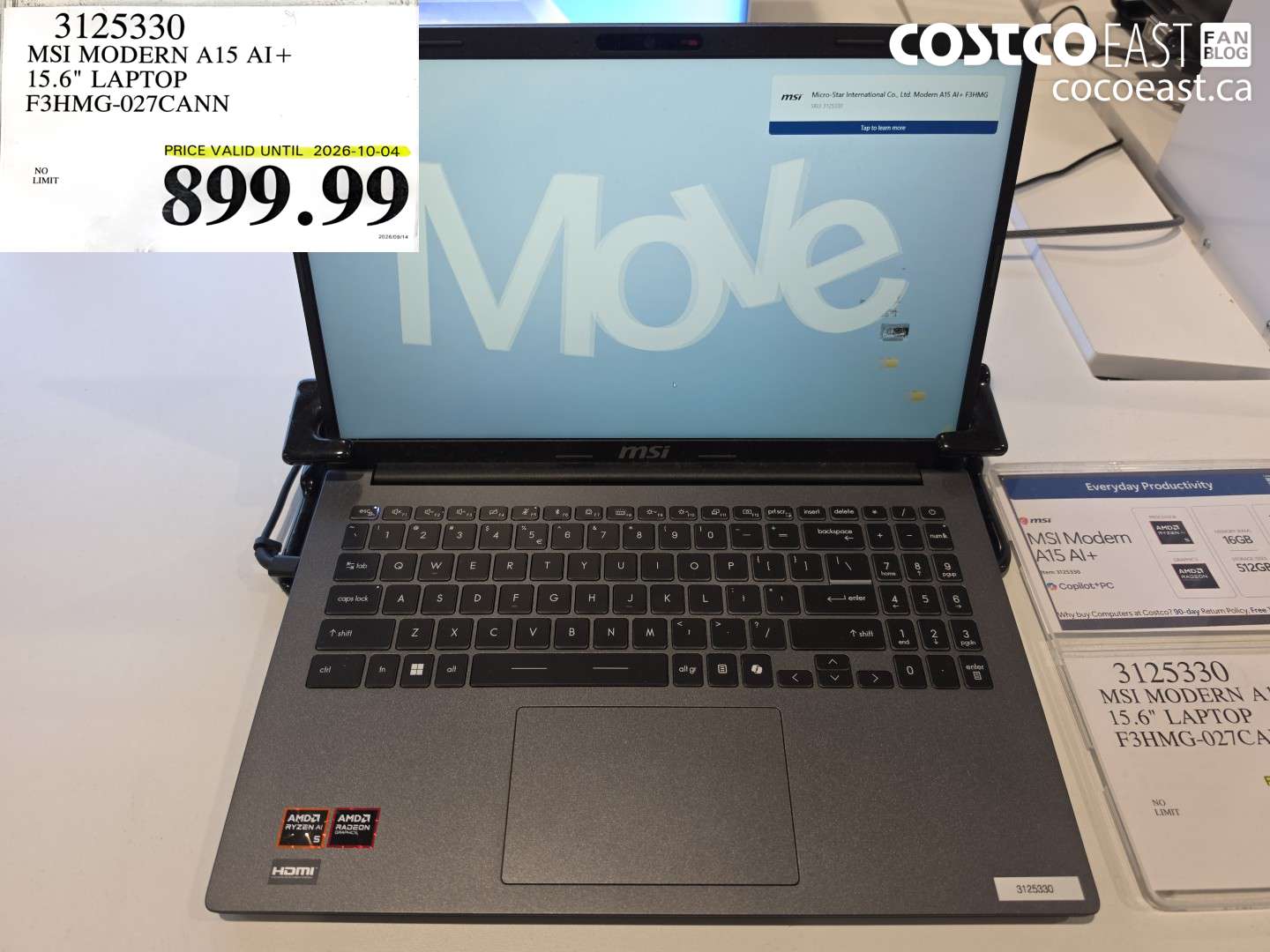 3125330 MSI MODERN A15 AI+ 15.6