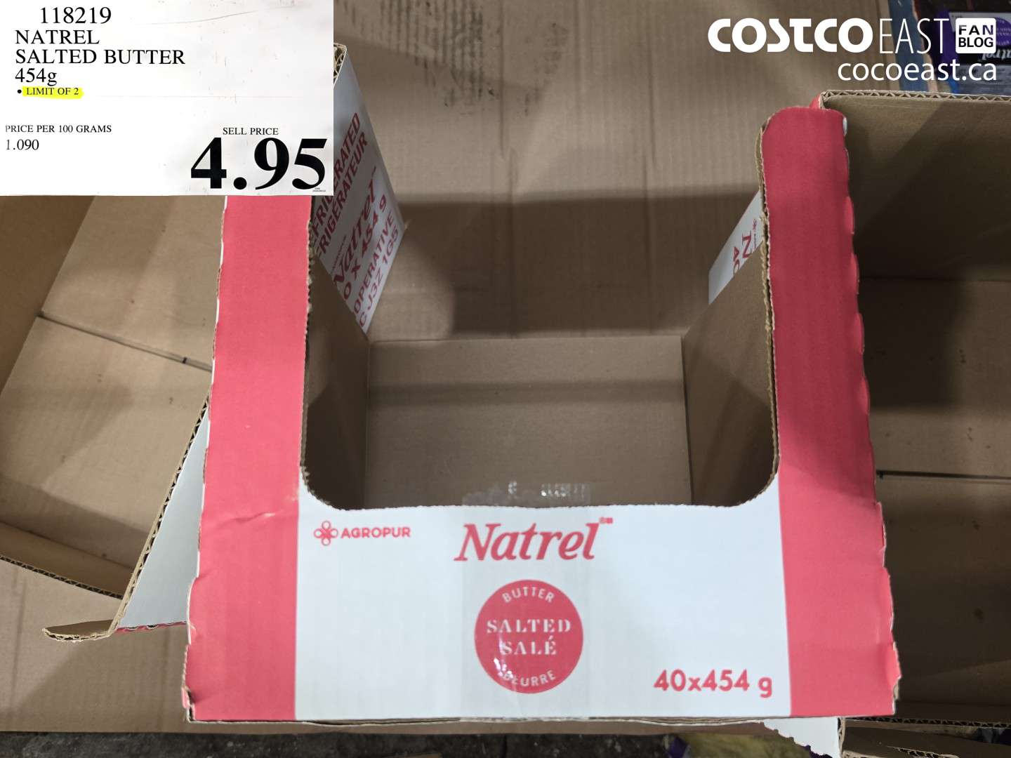 118219 NATREL SALTED BUTTER 454G LIMIT OF 2 $4.95