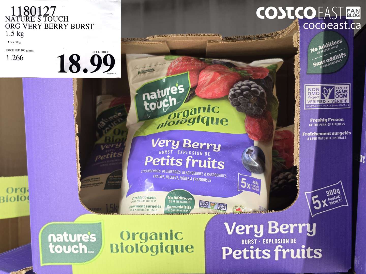 1180127 NATURE'S TOUCH ORG VERY BERRY BURST 1.5 KG $18.99