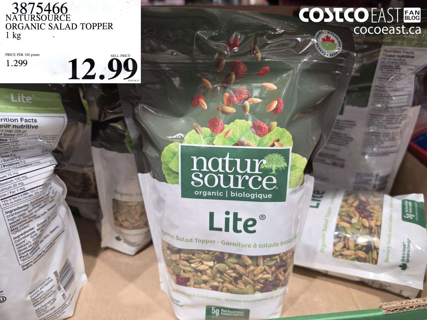 3875466 NATURSOURCE ORGANIC SALAD TOPPER 1 KG $12.99