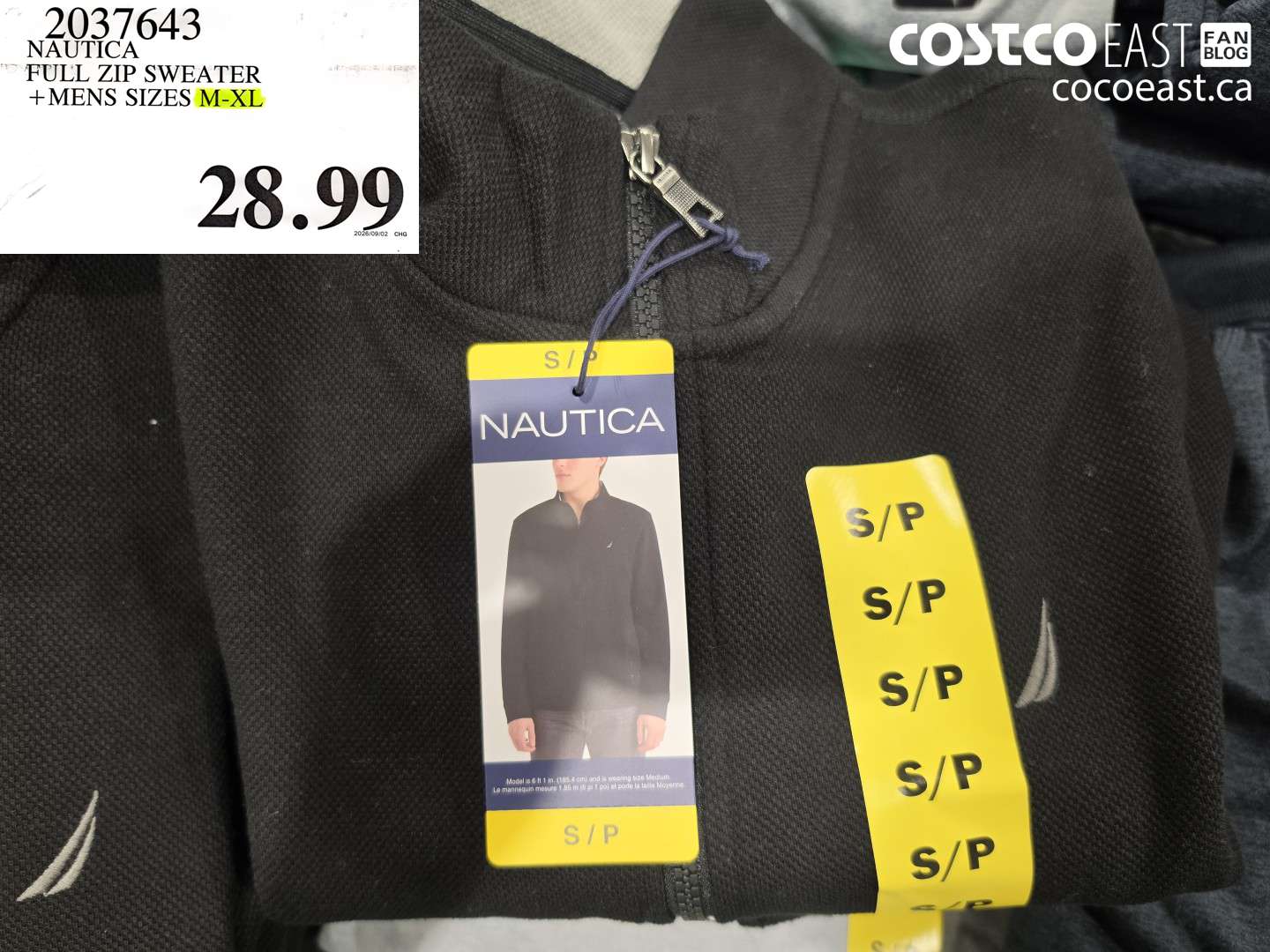2037643 NAUTICA FULL ZIP SWEATER MENS SIZES M-XL $28.99