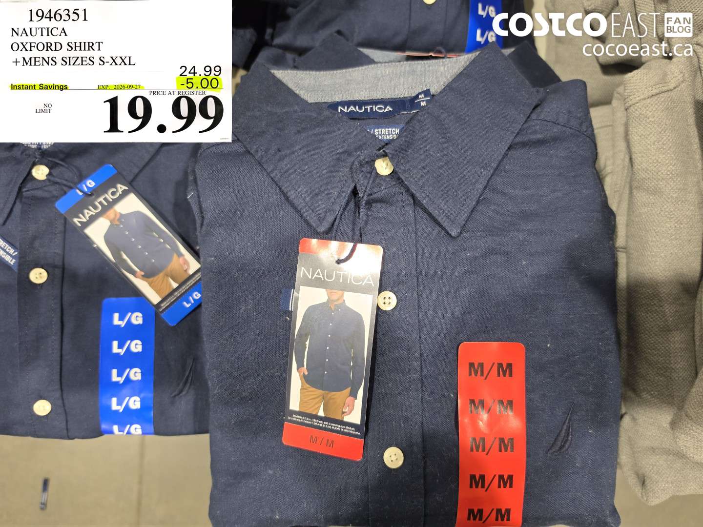 1946351 NAUTICA OXFORD SHIRT MENS SIZES S-XXL ($5.00 INSTANT SAVINGS EXPIRES ON 2026-09-27) $19.99