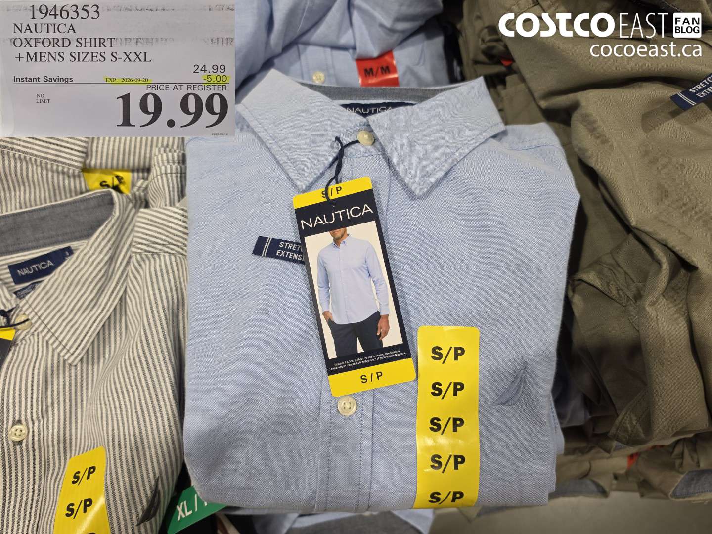 1946353 NAUTICA OXFORD SHIRT + MENS SIZES S-XXL ($5.00 INSTANT SAVINGS EXPIRES ON 2026-09-20) $19.99