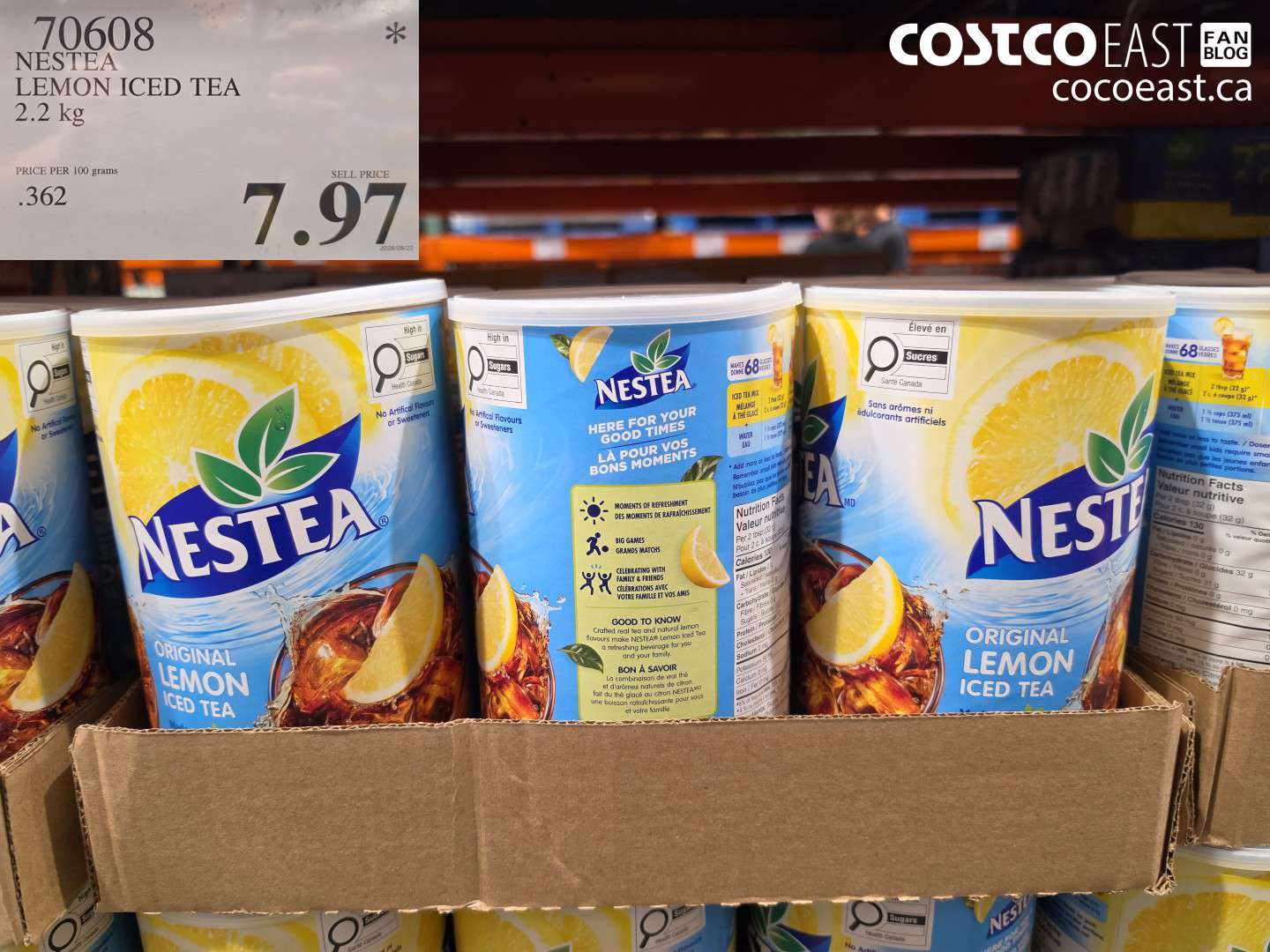 70608 NESTEA LEMON ICED TEA 2.2 KG $7.97