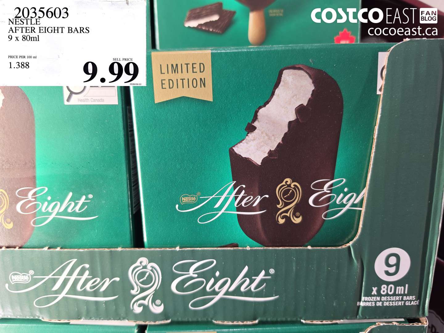2035603 NESTLE AFTER EIGHT BARS 9 X 80ML $9.99
