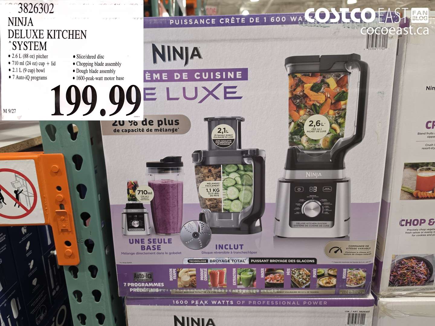3826302 NINJA DELUXE KITCHEN SYSTEM $199.99