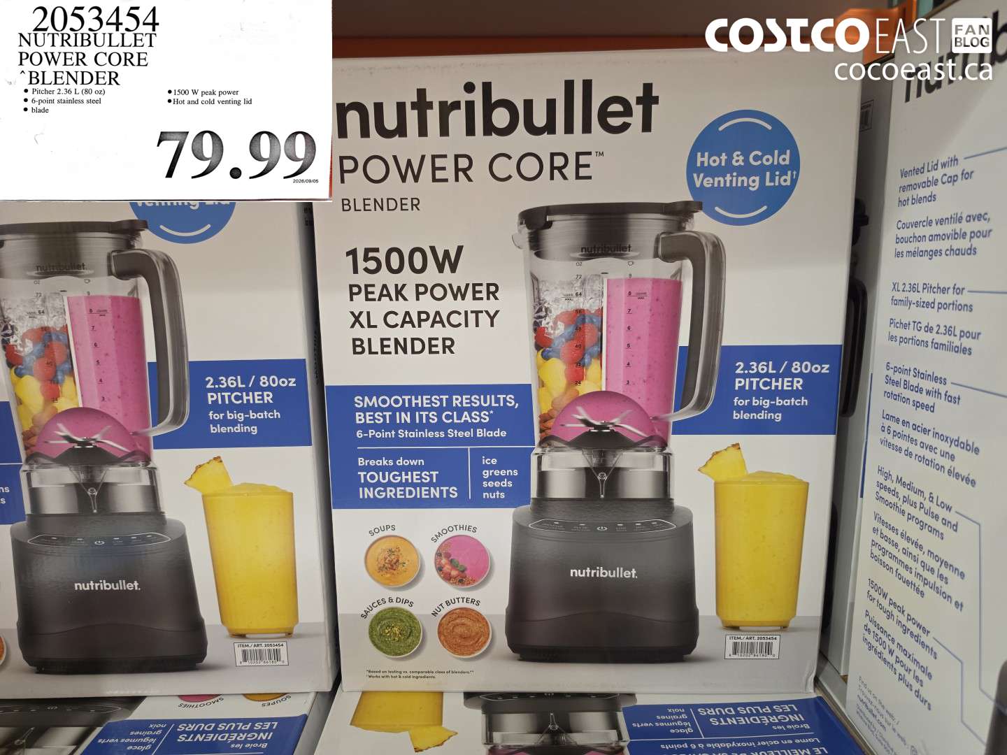 2053454 NUTRIBULLET POWER CORE BLENDER $79.99