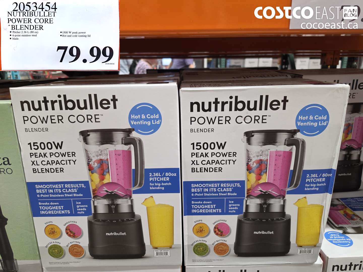 2053454 NUTRIBULLET POWER CORE BLENDER $79.99
