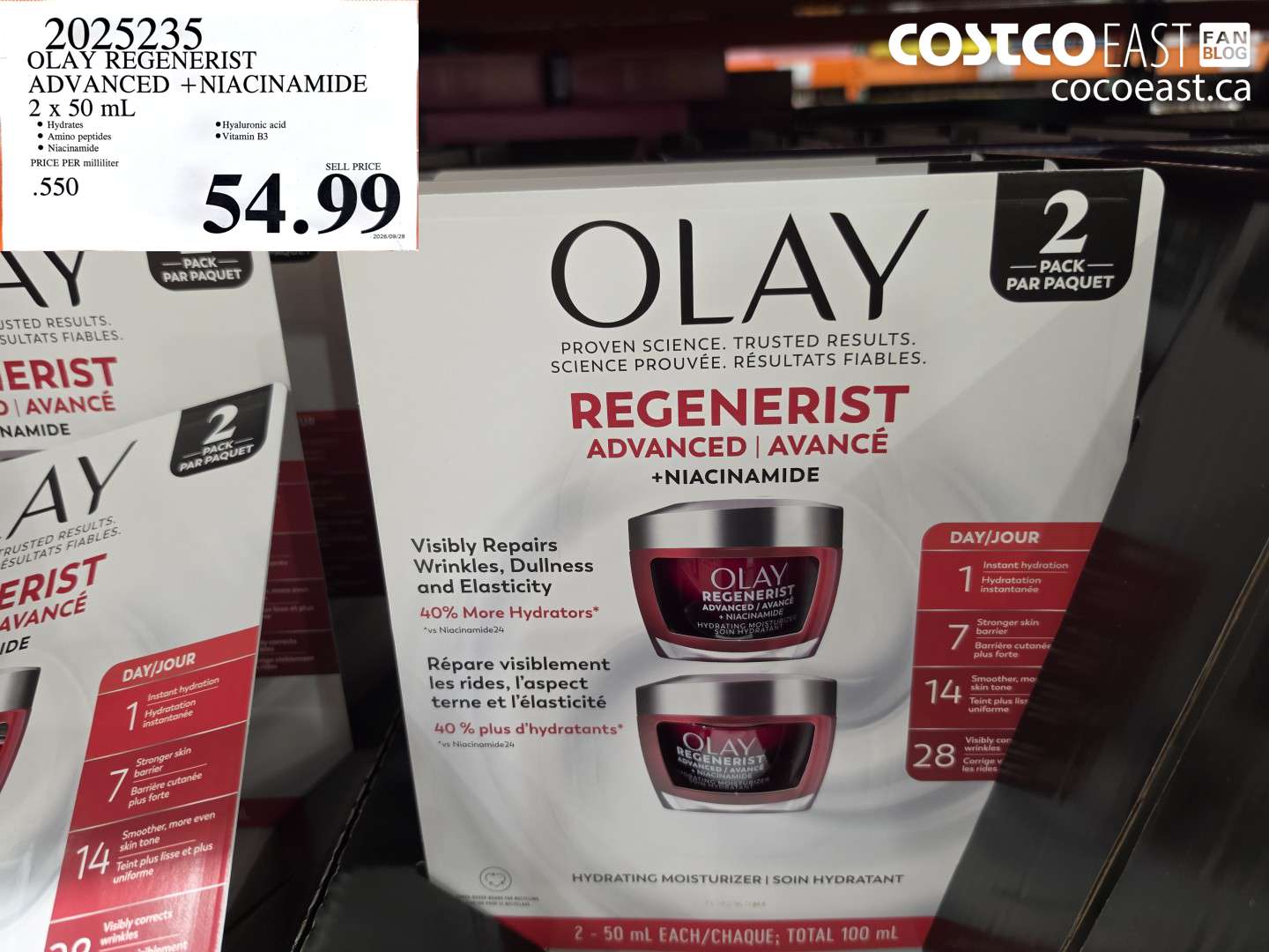 2025235 OLAY REGENERIST ADVANCED + NIACINAMIDE 2 X 50 ML $54.99