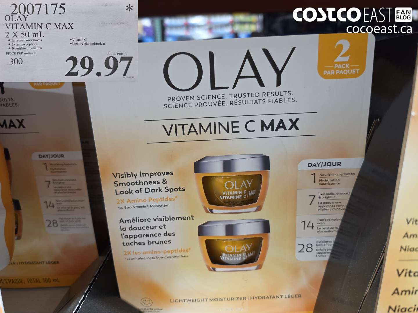 2007175 OLAY VITAMIN C MAX 2 X 50 ML $29.97