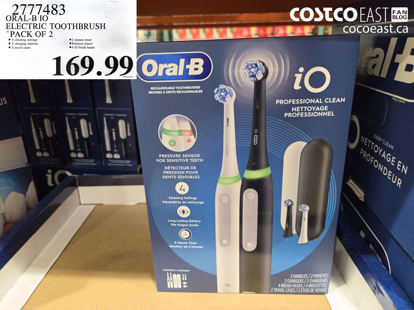 2777483 ORAL-B IO ELECTRIC TOOTHBRUSH PACK OF 2 $169.99